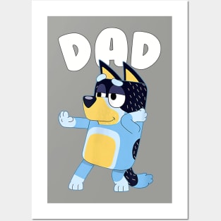 Blueys Dad, Blueys Dog Cartoon Posters and Art